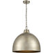 Arrco 3 Light 18 inch Antique Silver Leaf Indoor Pendant Ceiling Light
